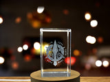 GUNGNIR 3D Engraved Crystal Trophy Award Recognition: Norse Mythology Decorative Gift with LED Base - Custom Award From A&B Crystal Collection