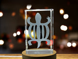 Denkyem Crystal Trophy Award For Recognition - 3D Engraved Symbol of Strength & Adaptability With LED Base - Custom Award From A&B Crystal Collection