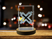 Aban 3D Engraved Crystal Trophy Award for Recognition - LED Base & Gift Box Included