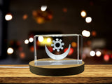 Osram Ne Nsoromma 3D Engraved Crystal Recognition Trophy Award Gift with Round LED Base Light