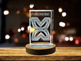 Fawohodie 3D Crystal Trophy Award - Recognition Adinkra Symbol of Independence & Freedom Gift