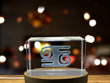 3D Engraved Gyawu Atiko Crystal Trophy Award - Recognition Gift with Adinkra Bravery Symbol - Custom Award From A&B Crystal Collection