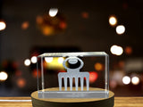 Duafe 3D Crystal Trophy Recognition Award - Symbol of Beauty and Femininity Gift with LED Base - Custom Award From A&B Crystal Collection