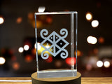 3D Engraved Anyi Me Aye A Crystal Trophy Award - Recognition Gift with LED Base Light - Custom Award From A&B Crystal Collection