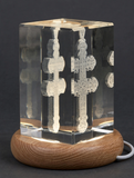 Patriarchal Cross 3D Engraved Crystal Gift