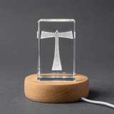 Tau Cross - A Timeless Religious Symbol 3D Engraved Crystal Gift