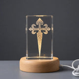 St. James Cross 3D Engraved Crystal Gift — Made in Canada - Custom Award From A&B Crystal Collection