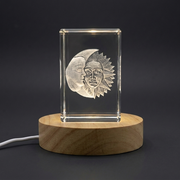 Celestial Harmony 3D Engraved Crystal Sculpture