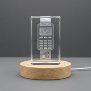 Swipe Machine Gift 3D Engraved Crystal — Made in Canada