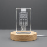 Swipe machine — 3D laser-engraved crystal keepsake, Made in Canada