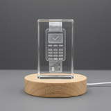 3D Engraved Crystal Swipe Machine Gift