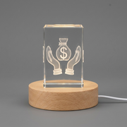 Save Money 3D Engraved Crystal Gift – Unique Budgeting & Wealth Management Keepsake
