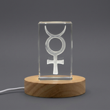 Mercury 3D Engraved Crystal Gift for Science and Astronomy Enthusiasts