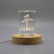 Peace 3D Engraved Crystal Gift – A Symbol of Tranquility and Harmony
