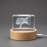 Dislike Iconic 3D Engraved Crystal Gift – Unique Thumbs Down Symbol