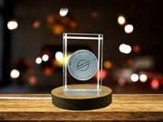 Recognition Stellar Lumens Trophy Award - Engraved Crystal Art with LED Base Light