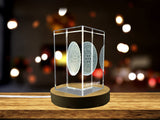 Cardano Crystal Award Recognition - Elegantly Engraved Collectible with LED Base Light - Custom Award From A&B Crystal Collection