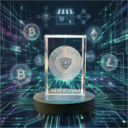 NEM Art 3D Award Trophy - Exquisite Engraved Crystal Masterpiece with LED Base Light