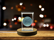 NEO Recognition Art Trophy Award - Engraved Crystal Collectible with Free LED Base Light