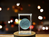 NEO Recognition Art Trophy Award - Engraved Crystal Collectible with Free LED Base Light - Custom Award From A&B Crystal Collection