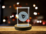 TRX Art Crystal Trophy Award - Unique Engraved Recognition Collectible for Blockchain Lovers