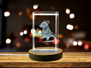 Rat Zodiac Recognition Trophy Award | 3D Engraved Crystal with LED Base - Perfect Gift for Rat Year Enthusiasts