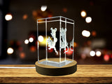 Rat Zodiac Recognition Trophy Award | 3D Engraved Crystal with LED Base - Perfect Gift for Rat Year Enthusiasts - Custom Award From A&B Crystal Collection