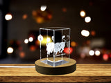 Ox Year Crystal Gifts | Beautiful 3D Engraved Zodiac Ox Crystal Statue for Home Decor A&B Crystal Collection