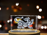 Tiger Chinese Zodiac Sign 3D Engraved Crystal Keepsake Gift A&B Crystal Collection