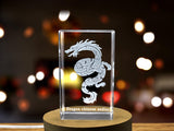 Dragon Chinese Zodiac Sign 3D Engraved Crystal Keepsake Gift A&B Crystal Collection