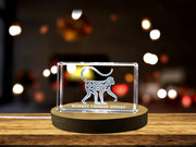 Monkey Chinese Zodiac Sign 3D Engraved Crystal Keepsake Gift