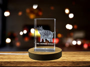 Pig Chinese Zodiac Sign 3D Engraved Crystal Keepsake Gift