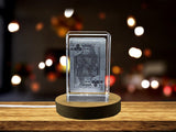 Trefle King Game Card - Exquisite 3D Engraved Crystal Collectible A&B Crystal Collection