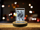 Trefle Lady Game Card - Captivating 3D Engraved Crystal Collectible A&B Crystal Collection