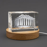 Acropolis 3D Engraved Crystal Trophy Award — Made in Canada