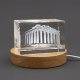 Acropolis 3D Engraved Crystal Trophy Award — Made in Canada - Custom Award From A&B Crystal Collection