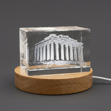 Recognition Acropolis 3D Engraved Crystal Trophy Award - Premium Made-to-Order Keepsake, Small to XXL