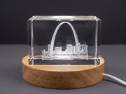 The Gateway Arch 3D Engraved Crystal 