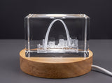 Gateway Arch 3D Engraved Crystal Trophy Award — Made in Canada - Custom Award From A&B Crystal Collection