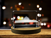 The Lotus Temple 3D Engraved Crystal 