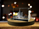 St. Basil’s Cathedral 3D Engraved Crystal Keepsake Souvenir A&B Crystal Collection