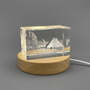 Musée du Louvre 3D Engraved Crystal 