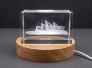 Sydney Opera House 3D Engraved Crystal 
