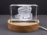 Guggenheim Museum 3D Engraved Crystal Trophy Award — Made in Canada - Custom Award From A&B Crystal Collection