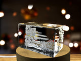 Fallingwater — Mill Run 3D Engraved Crystal Collectible Souvenir A&B Crystal Collection