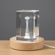 Space Needle 3D Engraved Crystal