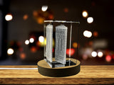 The Flatiron Building 3D Engraved Crystal Keepsake Souvenir A&B Crystal Collection