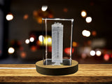 The Flatiron Building 3D Engraved Crystal Keepsake Souvenir A&B Crystal Collection