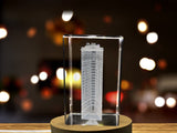 The Flatiron Building 3D Engraved Crystal Keepsake Souvenir A&B Crystal Collection