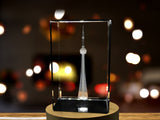 CN Tower 3D Engraved Crystal Collectible Souvenir A&B Crystal Collection